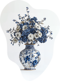 Delft Blue Bouquet in Vase