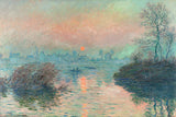Claude Monet - Sun Setting on the Seine at Lavacourt