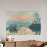 Claude Monet - Sun Setting on the Seine at Lavacourt