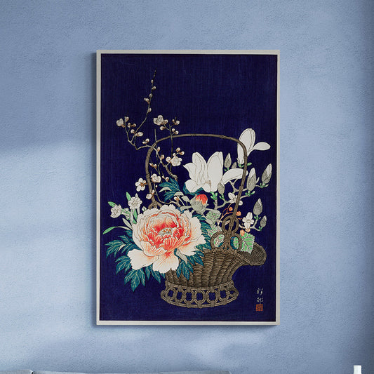 Ohara Koson - Bamboo Flower Basket