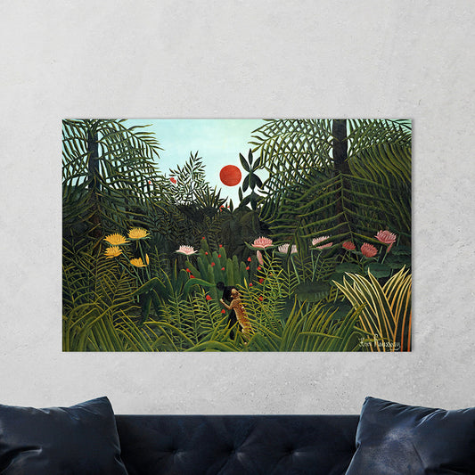 Henri Rousseau - Virgin Forest with Sunset