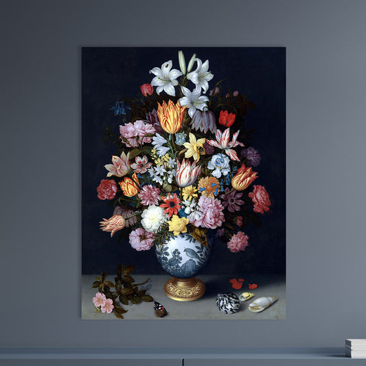 Ambrosius Bosschaert - Stilleven van bloemen in een Wan-Li vaas