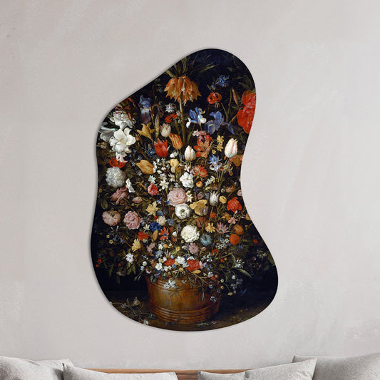 Jan Brueghel de Oude - Bloemen in een Houten Vat