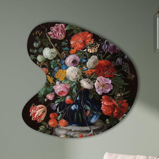 Jan Davidsz de Heem - Tulpen en Zonnebloem in Glazen Vaas